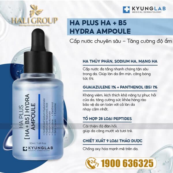 Serum HA B5 Kyung Lab Mẫu Mới HA Plus HA B5 Hydra Ampoule