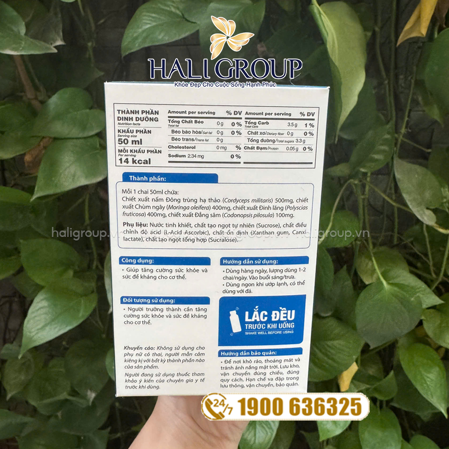 thành phần Nước Nấm Đông Trùng Hạ Thảo Hector Sâm