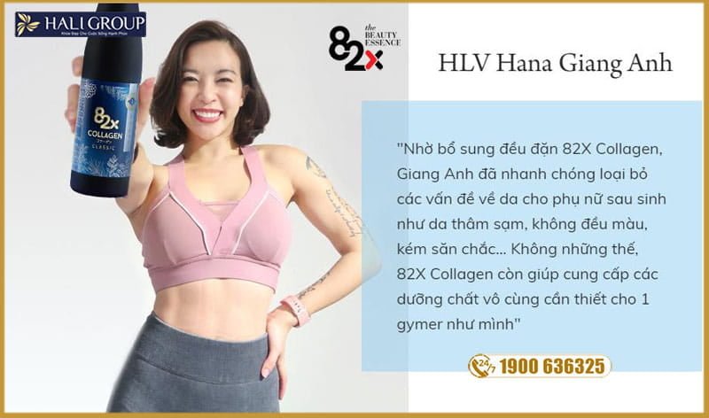 Và đây là review collagen 82x từ HLV Hana Giang Anh
