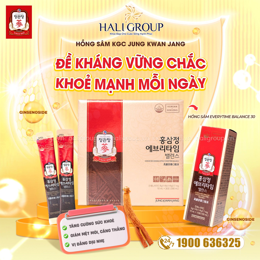 công dụng Tinh Chất Hồng Sâm Pha Sẵn KGC Extract Everytime Balance 