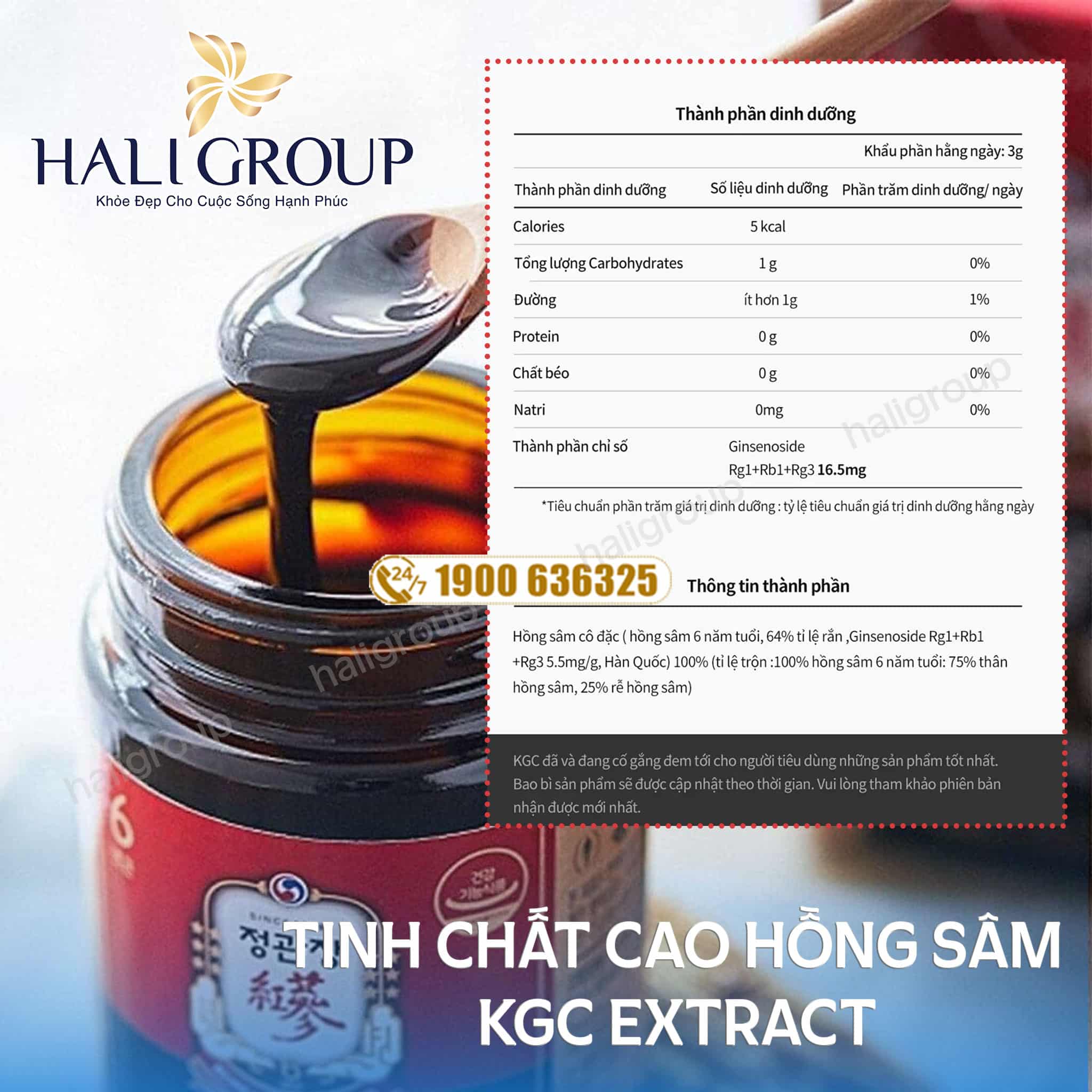 thành phần cao tinh chất hồng sâm KGC Global Extract