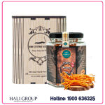 Đông Trùng Hạ Thảo Khô Kim Cương Vàng (Hộp Gỗ 10g)
