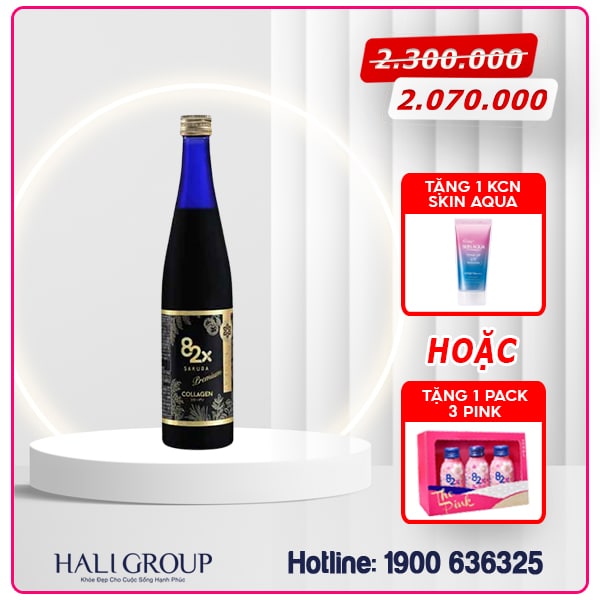 Có bao nhiêu lượng collagen trong mỗi chai 82X Sakura Premium Collagen?
