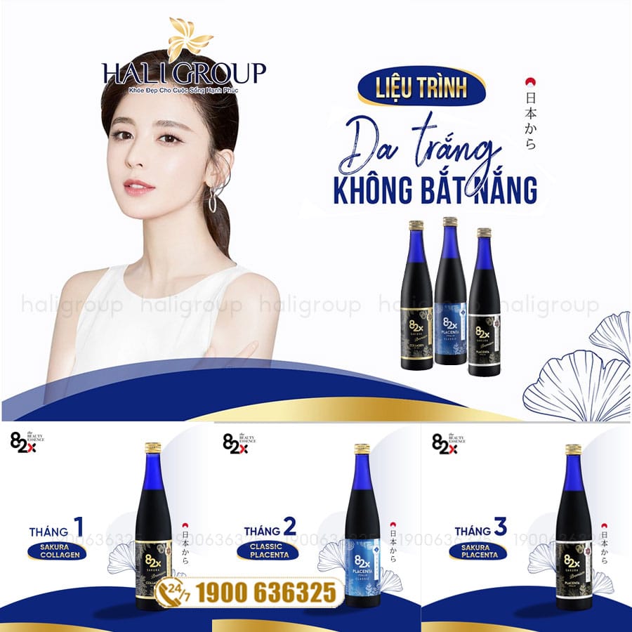 công dụng liệu trình 82x da trắng không bắt nắng