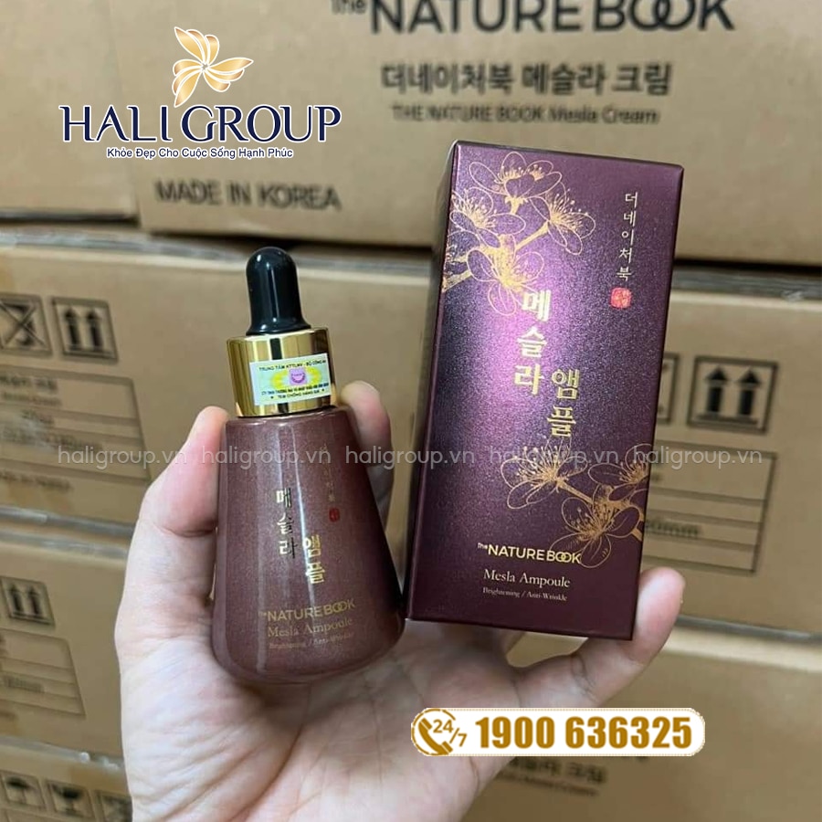 công dụng tinh chất ampoule mesla the nature book