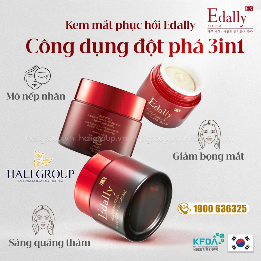 công dụng kem dưỡng mắt edally ex mẫu mới