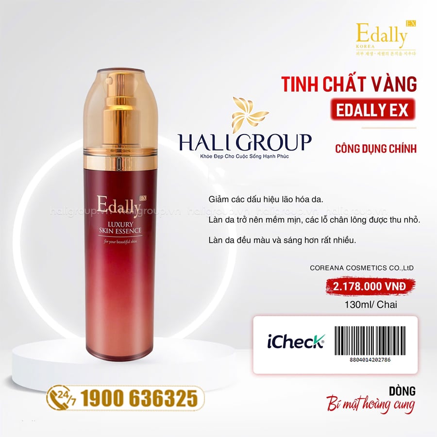 tinh chất vàng 24k edally ex bao bì mới