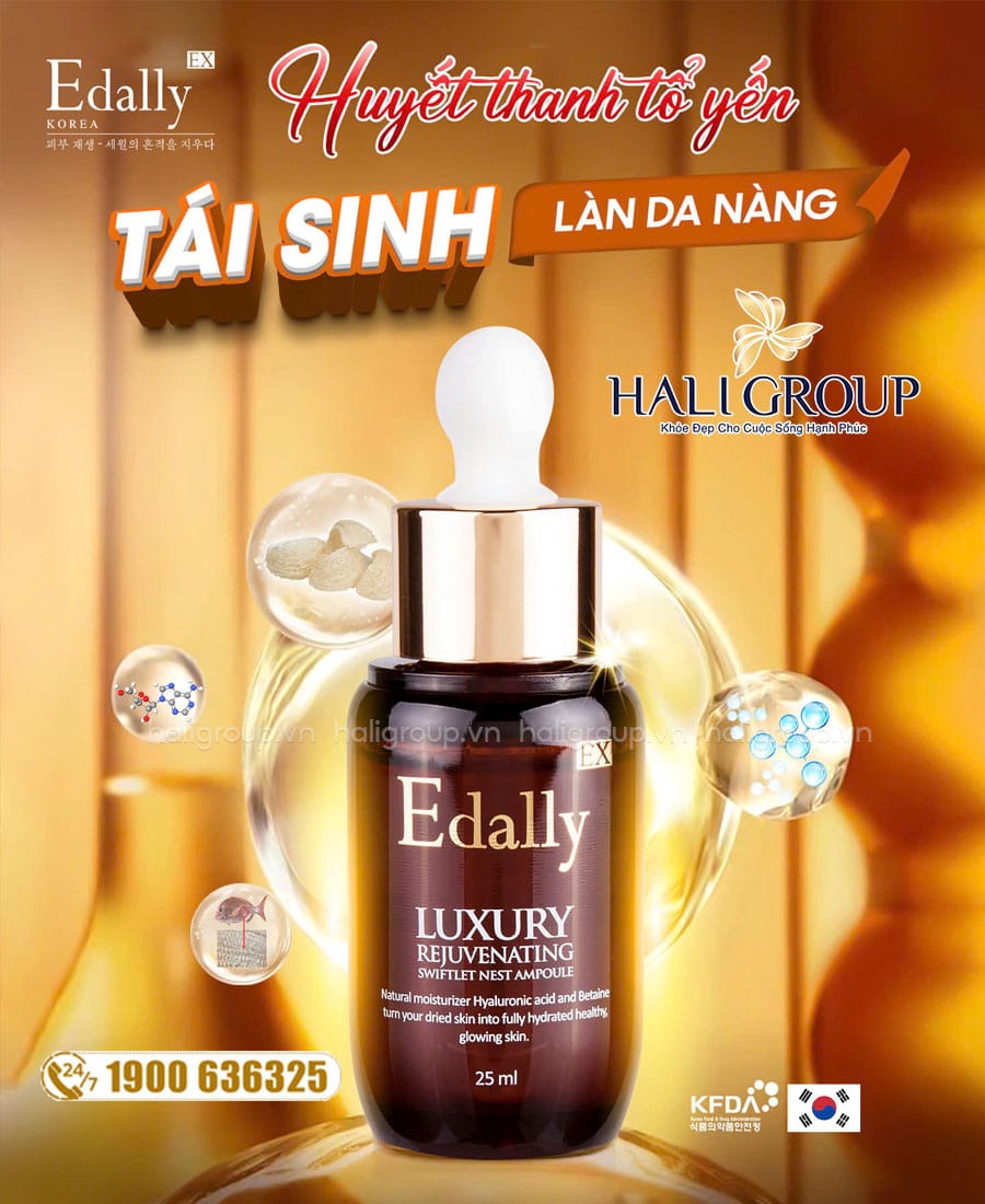 công dụng huyết thanh tổ yến edally ex