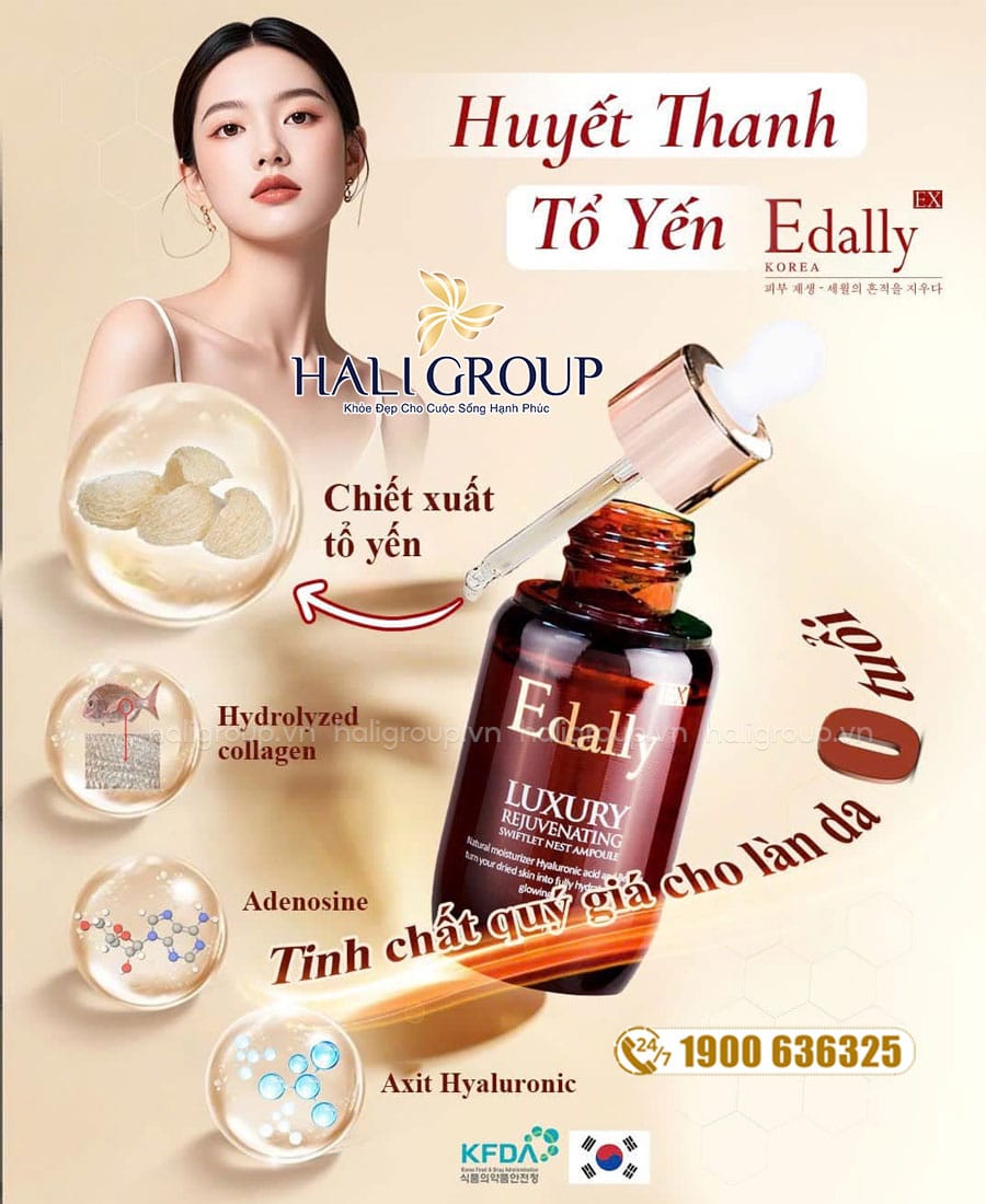 thành phần huyết thanh tổ yến edally ex