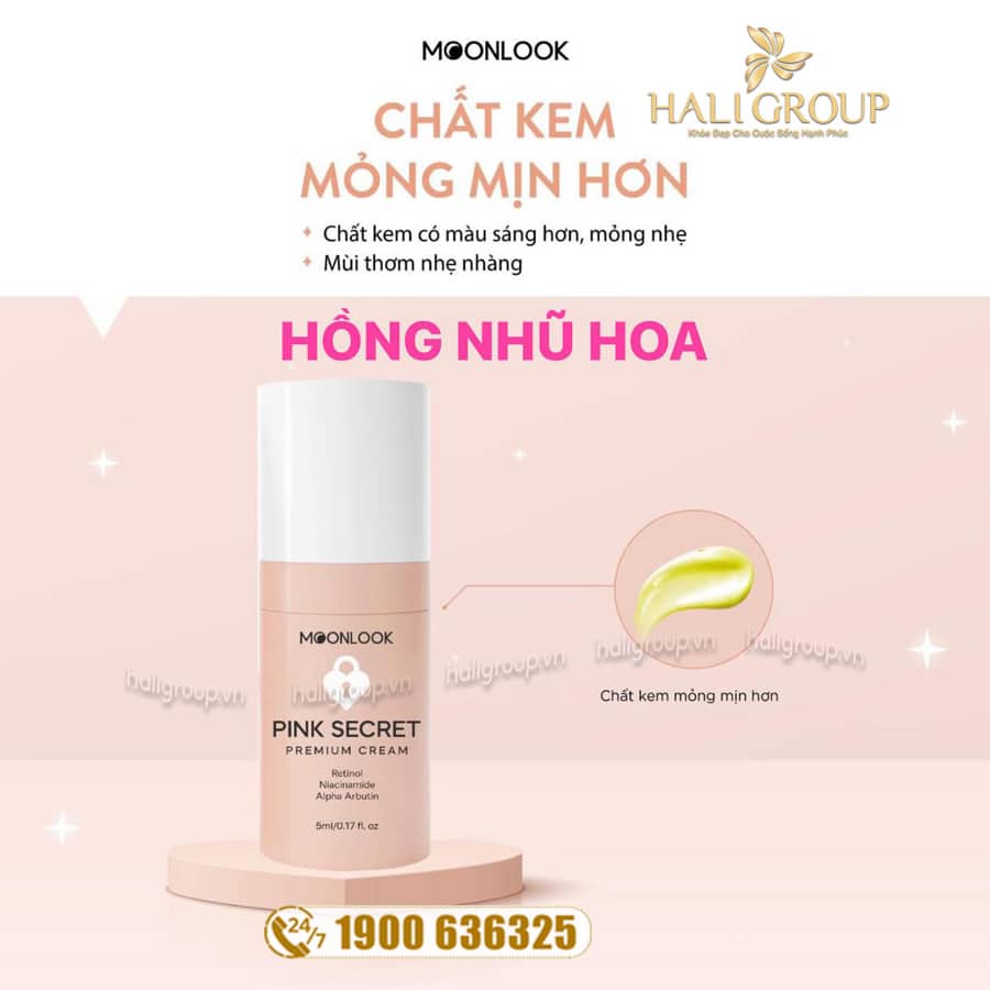 Kem Retinol Hồng Nhũ Hoa Cao Cấp MoonLook [Phiên Bản Mới]