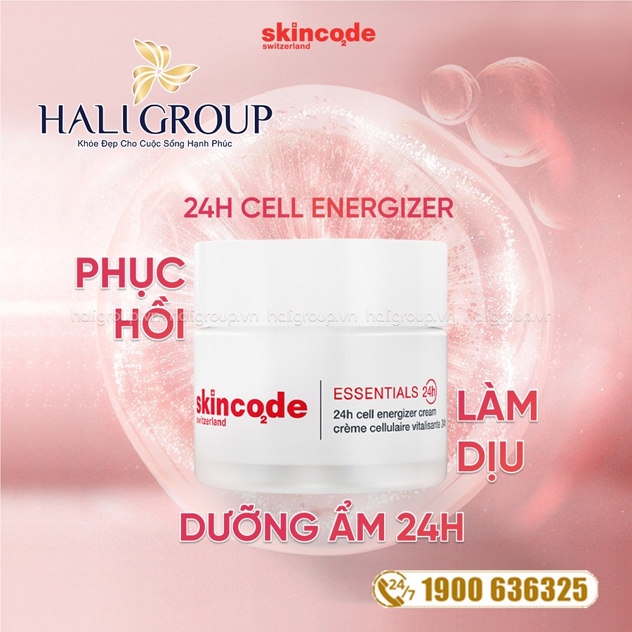 công dụng Kem Phục Hồi Dưỡng Ẩm Skincode 24h Cell Energizer Cream