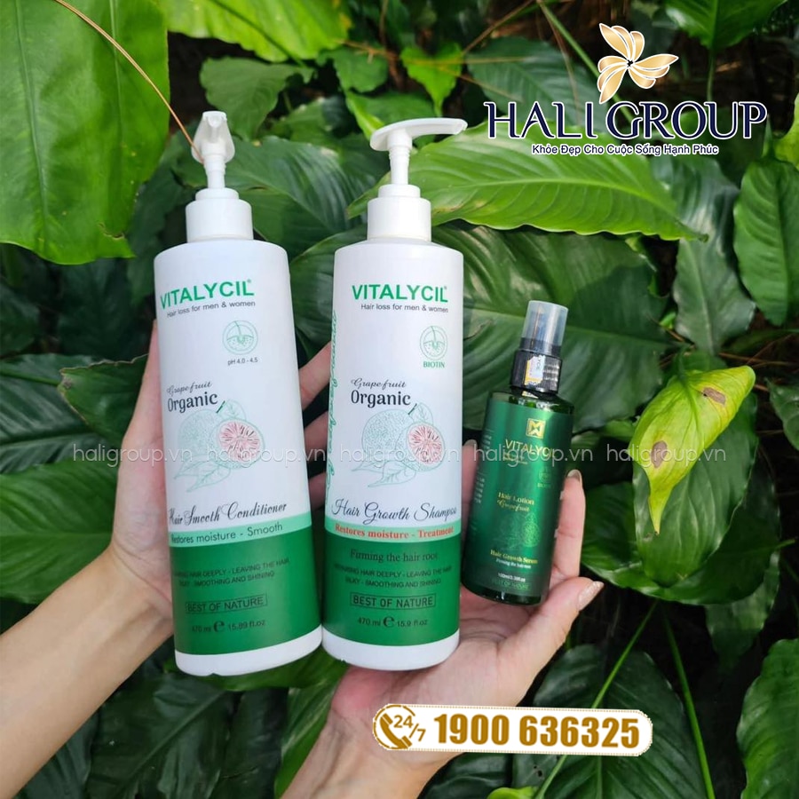 Bộ Dầu Gội Xả Bưởi Vitalycil Ngăn Rụng Tóc