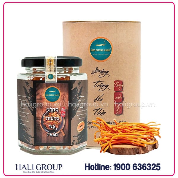 avt-dtht-kho-giay-10g-kcv-haligroup-moi-2026 Đông Trùng Hạ Thảo Khô Kim Cương Vàng - Hộp Giấy 10g - Ảnh 1