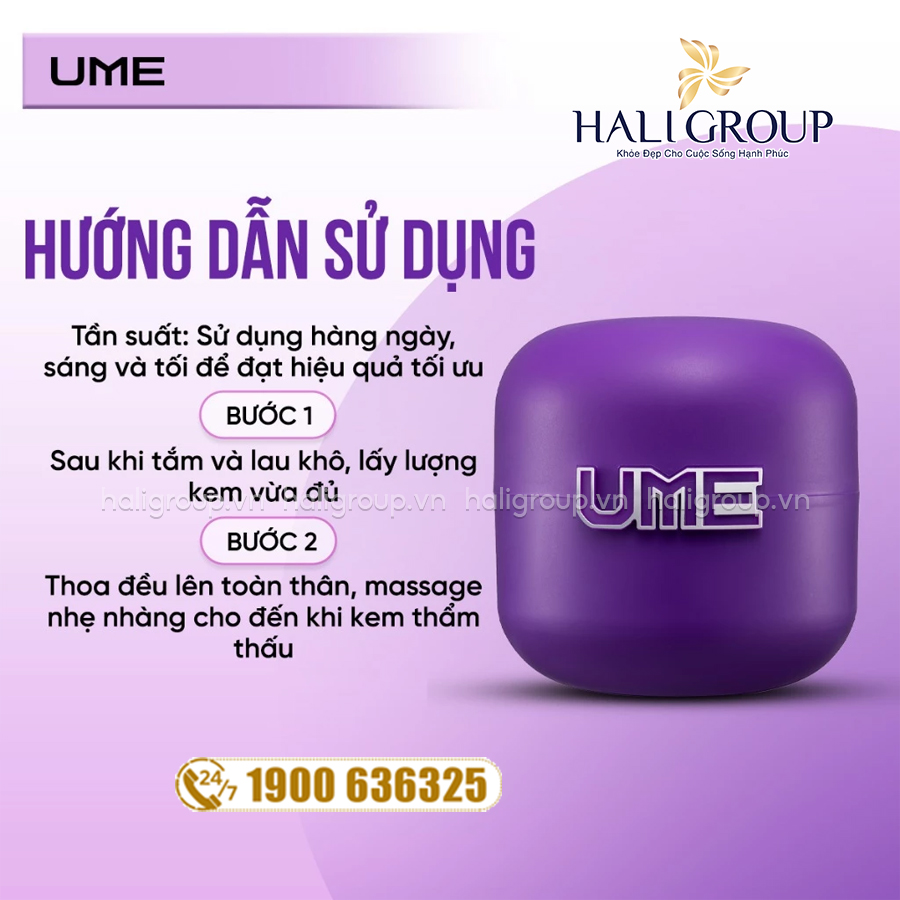 cách dùng kem body ume ngọc trinh
