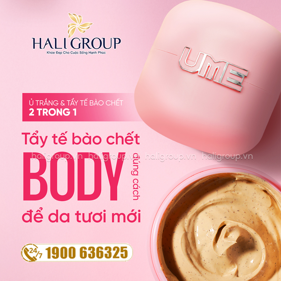 Kem Ủ Sáng & Tẩy Tế Bào Chết Body UME 2 In1 