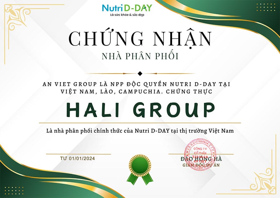 Hali Group - Nhà phân phối Nutri D-Day chính hãng trên toàn quốc