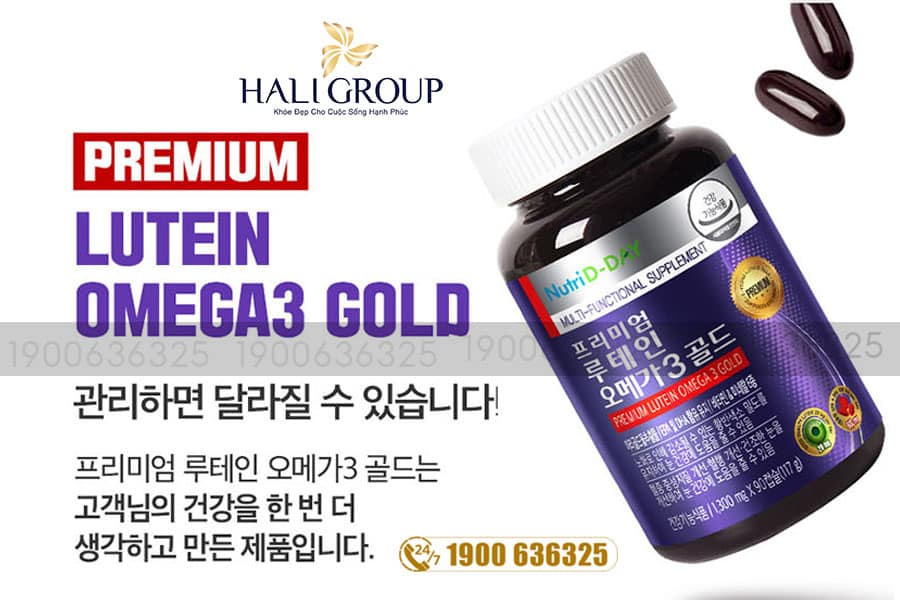 công dụng viên uống premium lutein omega-3 gold 1100 nutri d-day