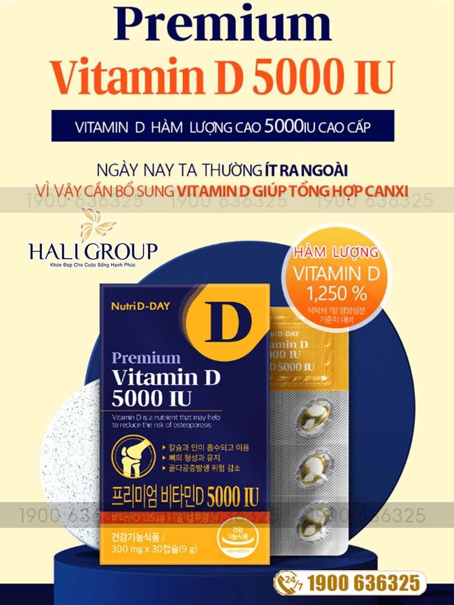 công dụng viên uống premium vitamin D Nutri D-Day
