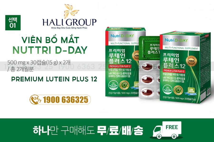 Viên Bổ Mắt Nutri D-Day Premium Lutein Plus 12
