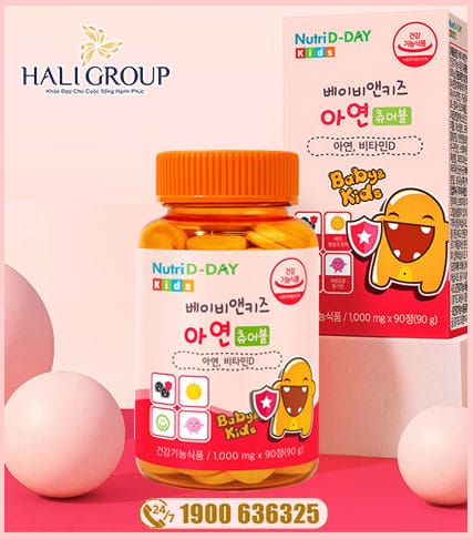 Khuyến mãi Kẹo Bổ Sung Kẽm Cho Bé Nutri D-Day Baby & Kids Zinc