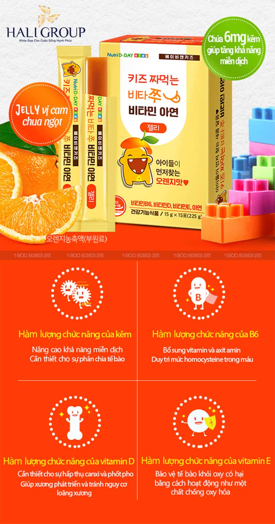 công dụng của Kem Kẽm Dạng Thạch Nutri D-Day Kids Squeezable Vita Tzu Vitamin Zinc Jelly