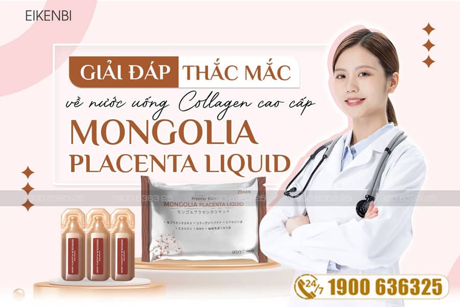 Nước Uống Tế Bào Gốc Nhau Thai Mongolia Placenta Liquid Eikenbi Nhật Bản