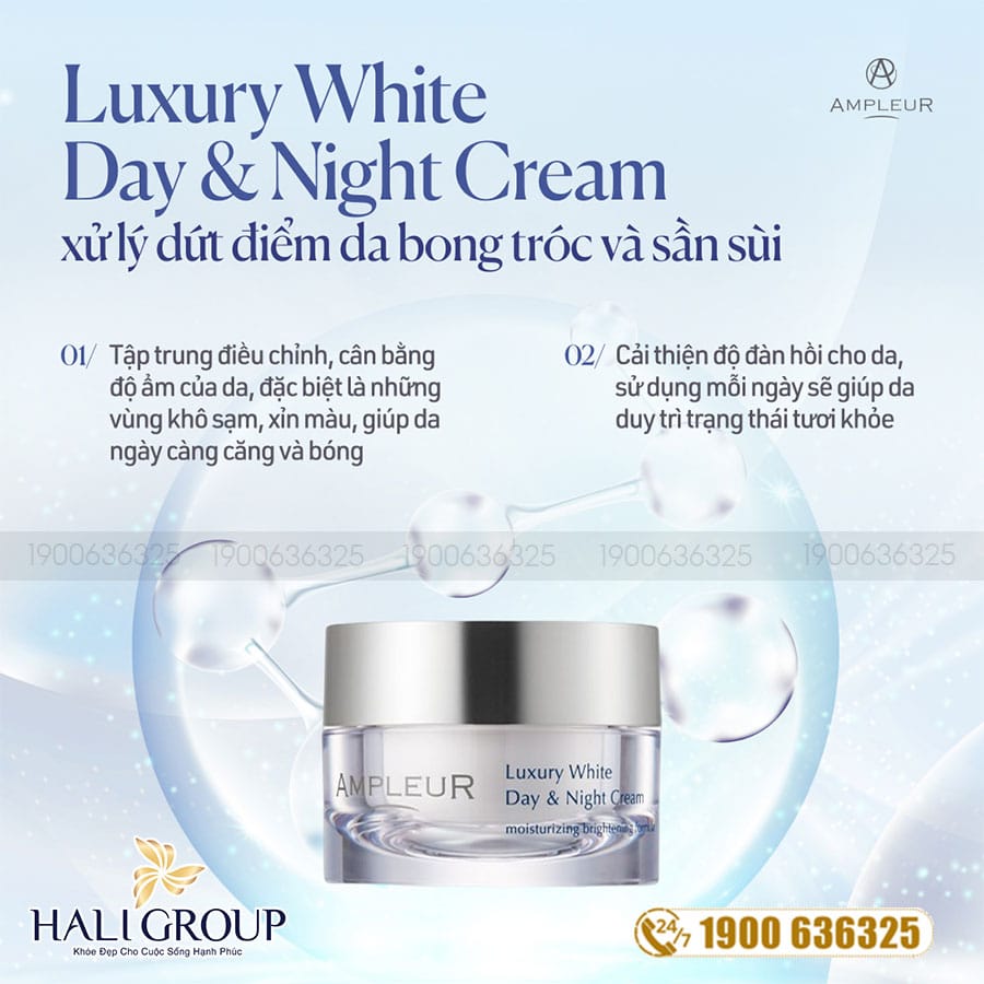 Kem Dưỡng Trắng Ampleur Luxury White Day & Night Cream