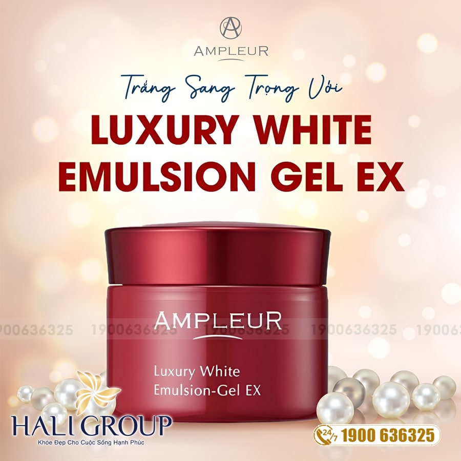 Kem Dưỡng Ẩm Ampleur Luxury White Emulsion-Gel EX