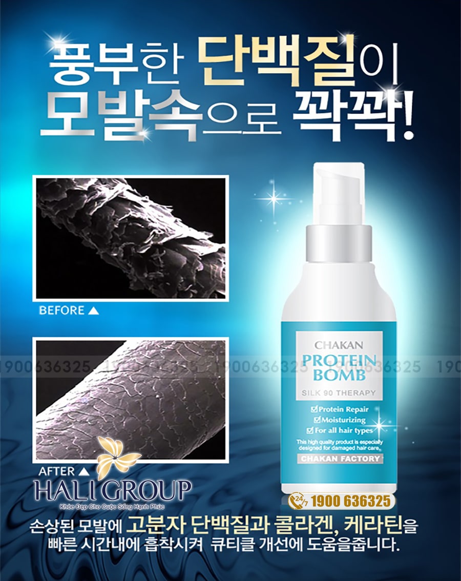 Tinh chất phục hồi tóc Chakan Protein Bomb Silk 90% Therapy