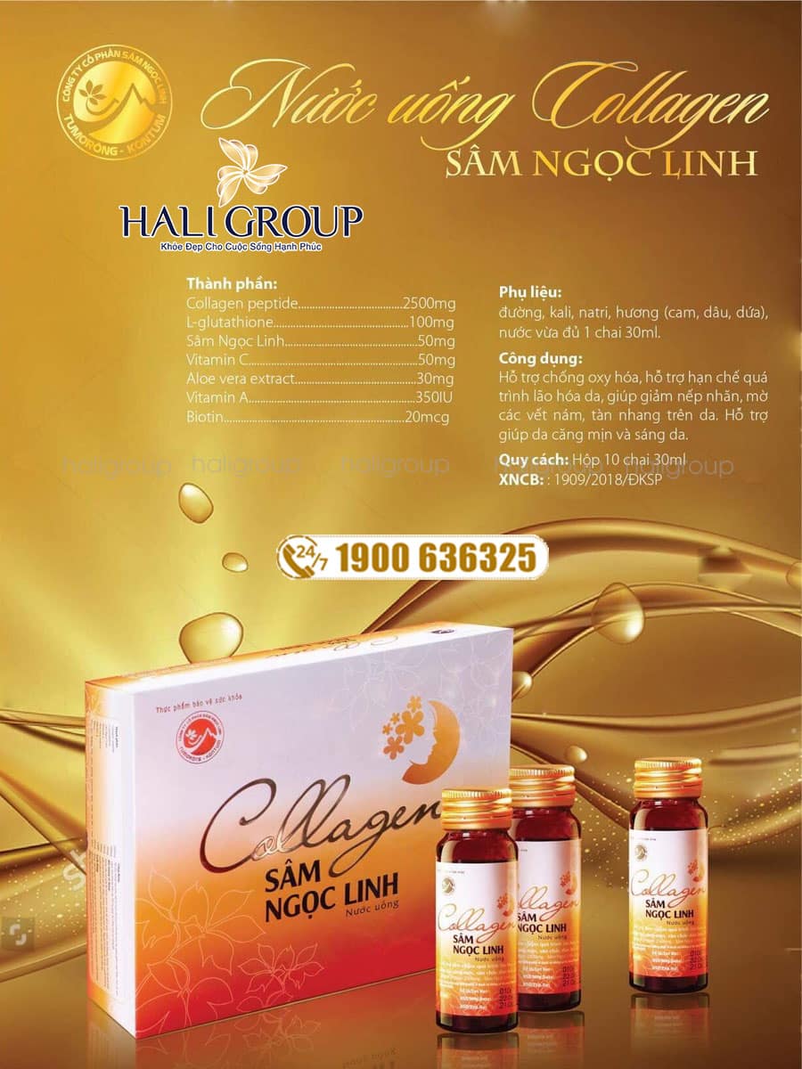 công dụng nước uống collagen sâm ngọc linh tumorong