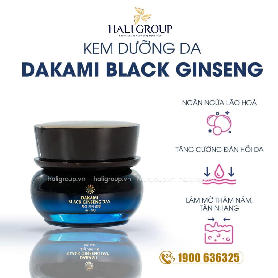 công dụng kem sâm đen dakami black ginseng day mẫu mới