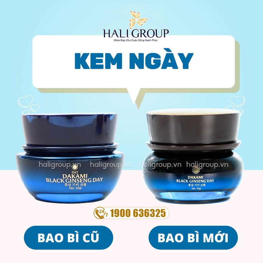 kem nám sâm đen dakami black ginseng day mẫu mới