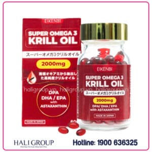 viên dầu nhuyễn thể super omega 3 krill oil eikenbi