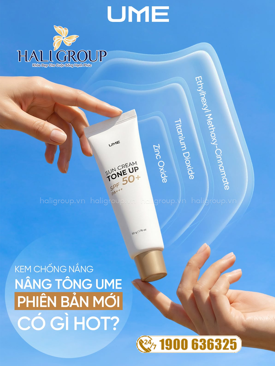 thành phần kem chống nắng ume bao bì mới