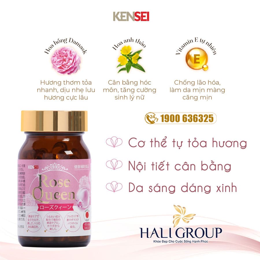 thành phần viên uống cân bằng nội tiết Rose Queen