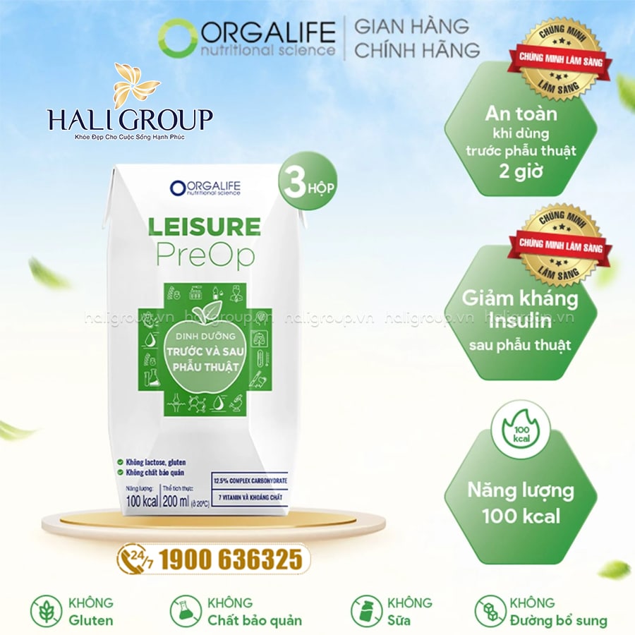 công dụng Thực Phẩm Dinh Dưỡng Y Học Leisure Preop - Dinh Dưỡng Trước Và Sau Phẫu Thuật