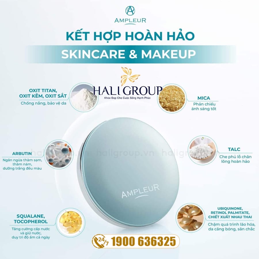 thành phần Phấn Phủ Ampleur Face Powder Cool Nhật Bản