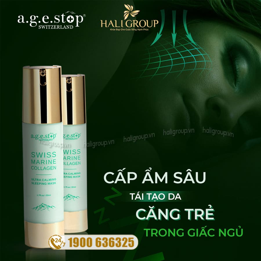 Mặt Nạ Ngủ Collagen Agestop Marine Collagen Sleeping Mask