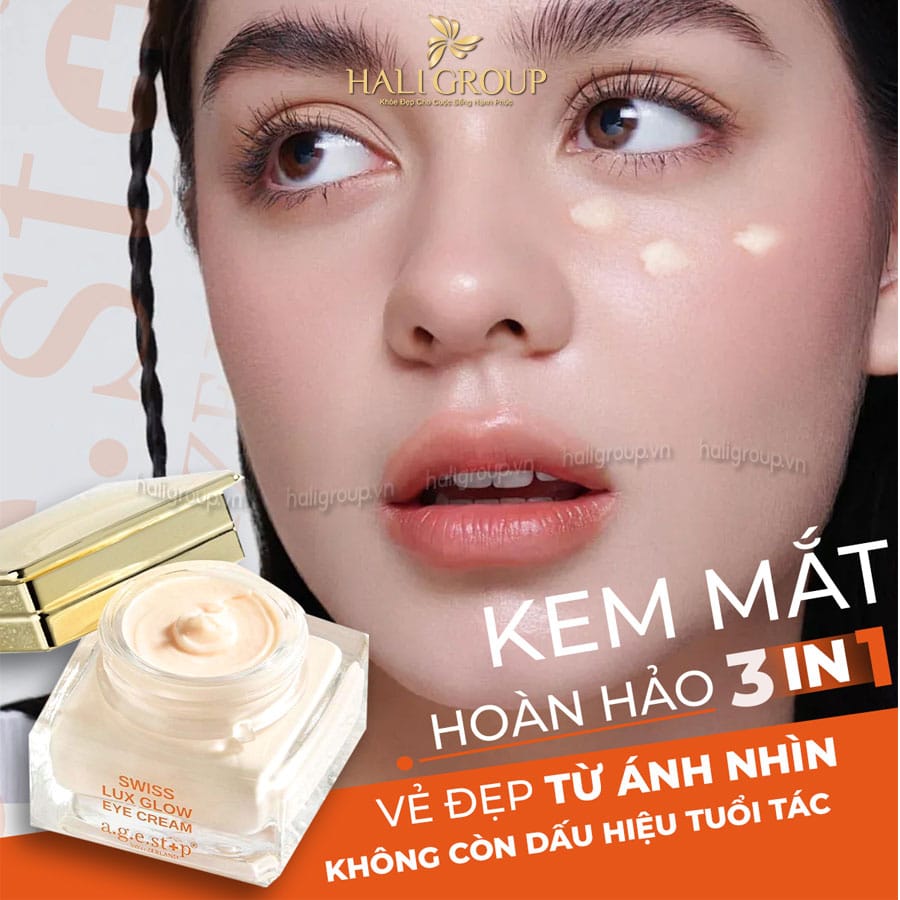 Kem Mắt 3 Trong 1 Agestop Swiss Lux Glow Eye Cream