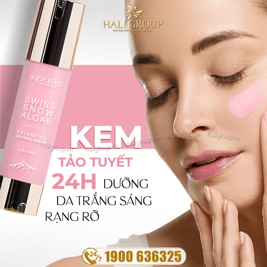 Kem Dưỡng Tảo Tuyết 24h Agestop Swiss Snow Algae 24h Face Cream