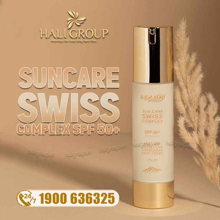 Kem Chống Nắng Phổ Rộng Agestop Swiss Suncare Complex SPF 50+