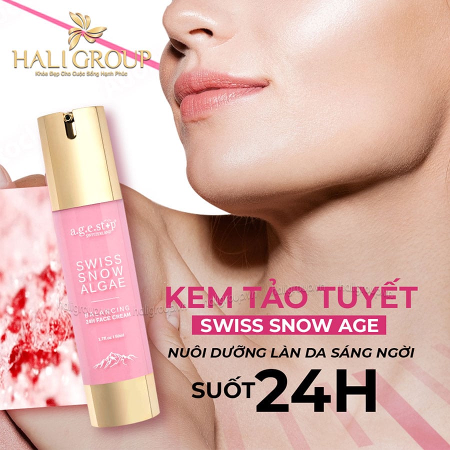 Kem Dưỡng Tảo Tuyết 24h Agestop Swiss Snow Algae 24h Face Cream