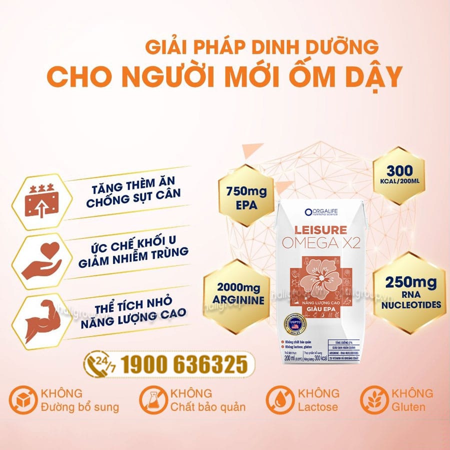 Soup Uống Dinh Dưỡng Leisure Omega X2 - Năng Lượng Cao, Giàu EPA