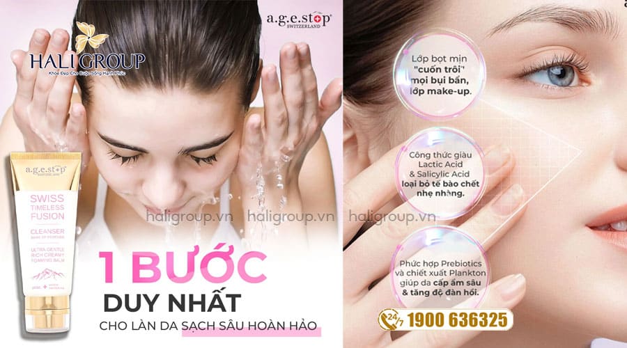 thành phần kem rửa mặt tạo bọt agestop