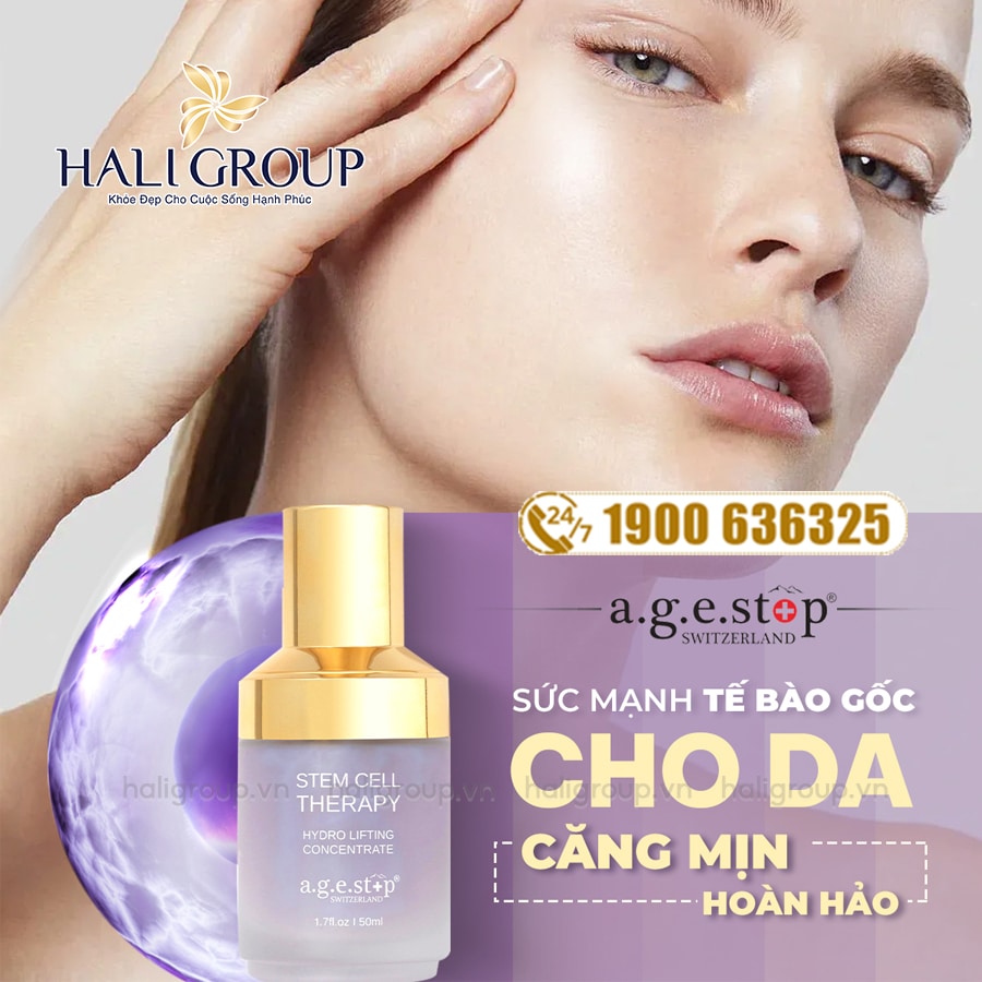 thành phần Serum Tế Bào Gốc Nâng Cơ & Xóa Nhăn Agestop Stem Cell Therapy Concentrate