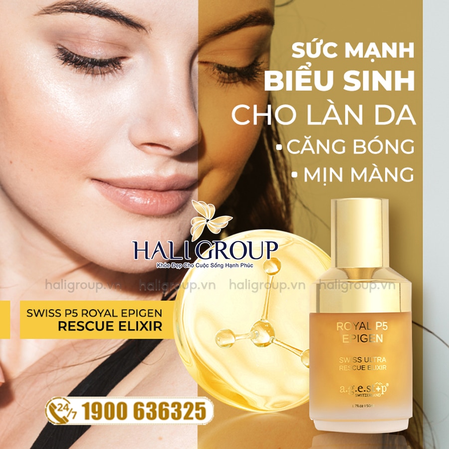 Tinh chất P5 Siêu Mịn Căng Mọng Làn Da Agestop Swiss P5 Royal Epigen Rescue Elixir