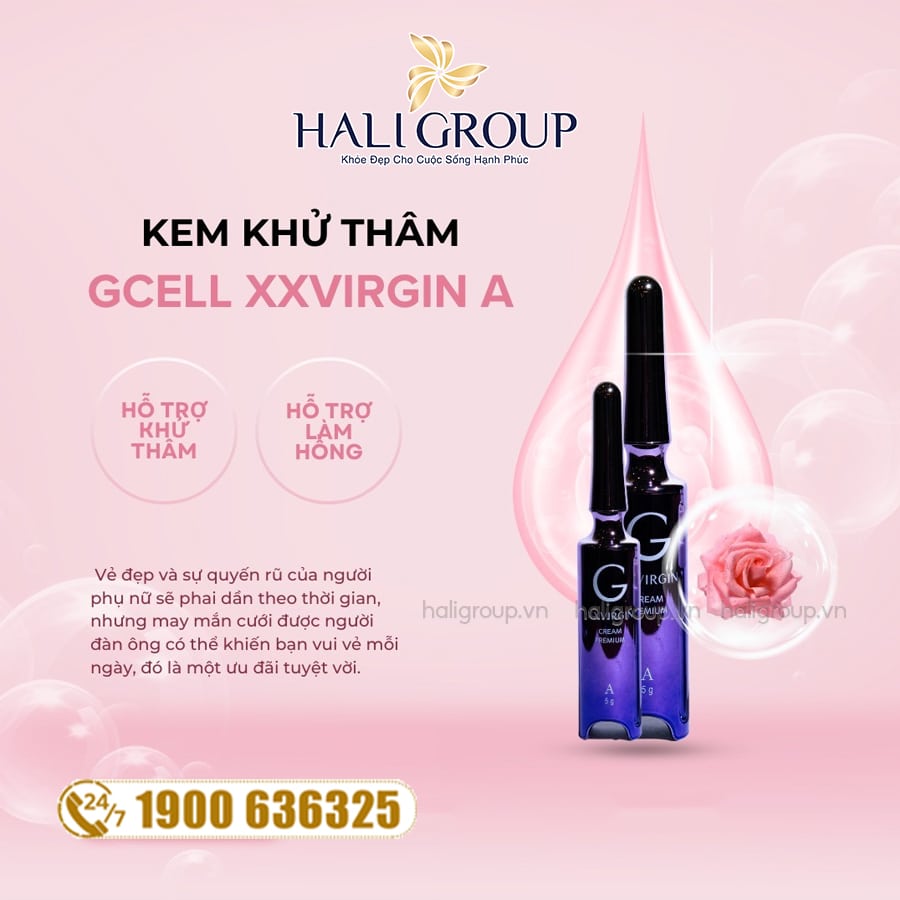 công dụng Kem Làm Hồng Nách, Bẹn, Mông GCELL XX VIRGIN A