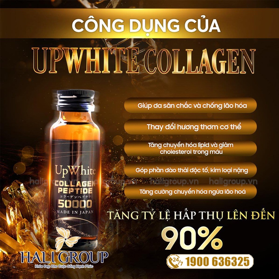 công dụng Nước Uống Up White Collagen Peptide 50000 Nhật Bản