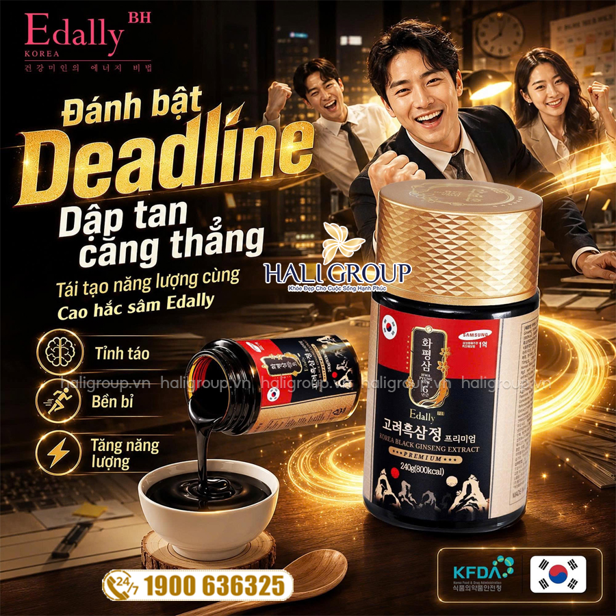 Cao Hắc Sâm Hàn Quốc Edally Premium Hwa Pyung Sam Korea Black Ginseng Extract Premium