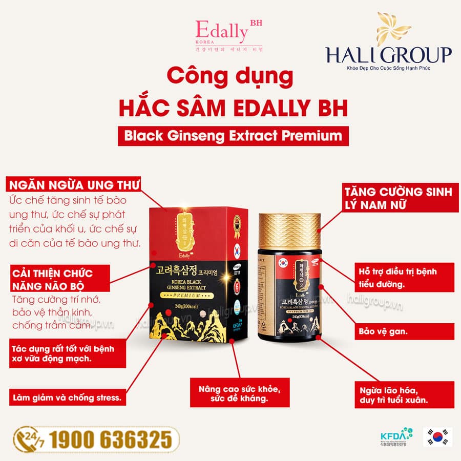 Cao Hắc Sâm Hàn Quốc Edally Premium